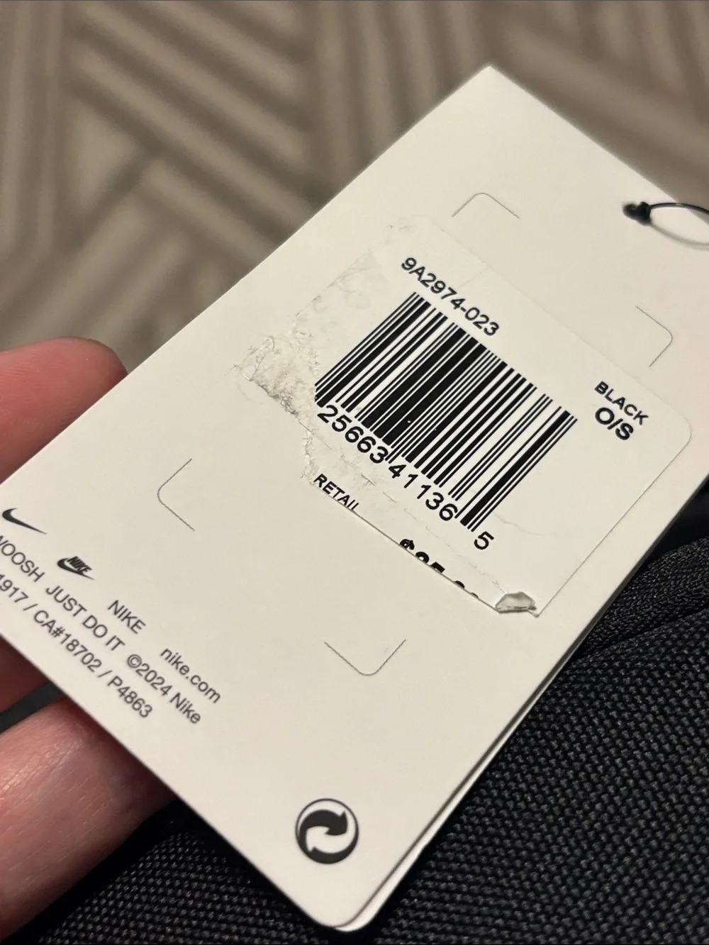 Nike Black and White Insulated Lunch Bag with Large Logo